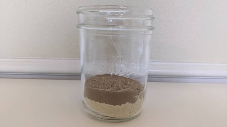 herbal powders in jar