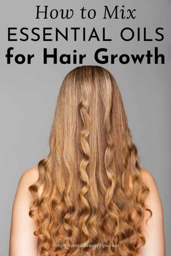 mixing essential oils for hair growth - image of woman with long, wavy hair