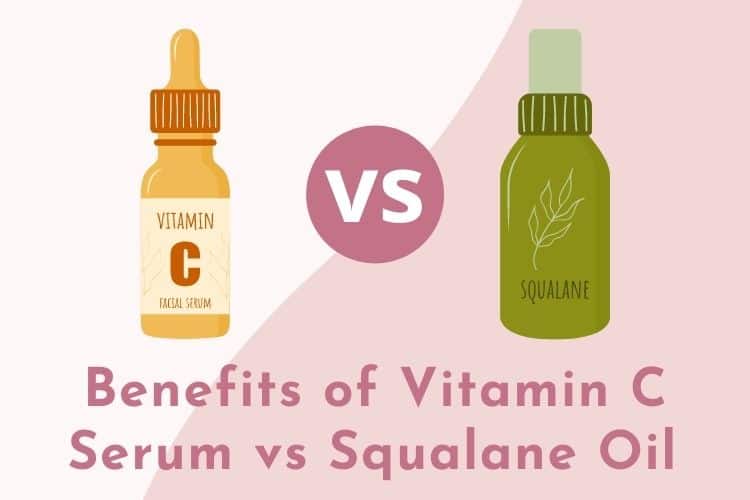 illustration image for the benefits of vitamin c serum vs squalane oil
