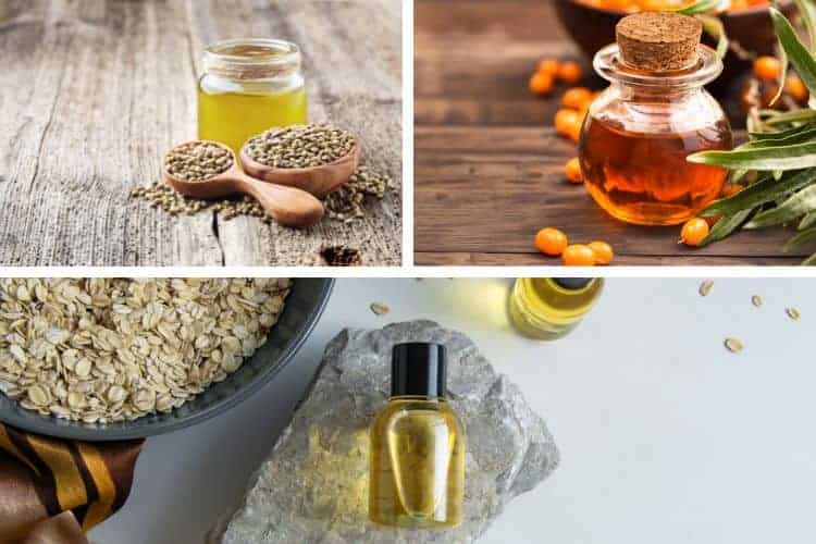 selection of the best oils for damaged skin barrier